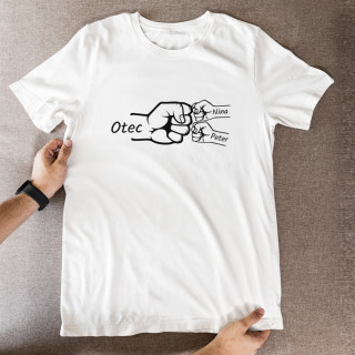 Tričko "Otcov tím" s vybranými menami detí