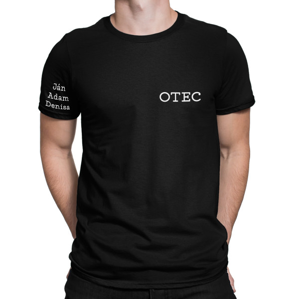 Tričko "Otec" s menami detí na rukáve