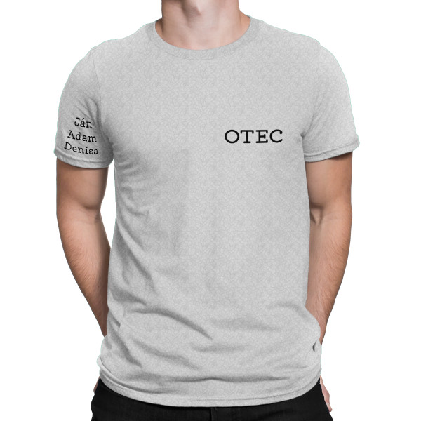 Tričko "Otec" s menami detí na rukáve