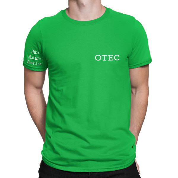 Tričko "Otec" s menami detí na rukáve