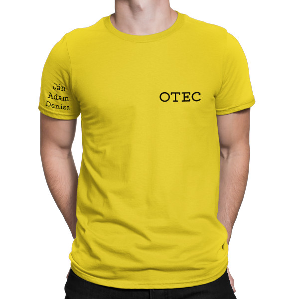 Tričko "Otec" s menami detí na rukáve