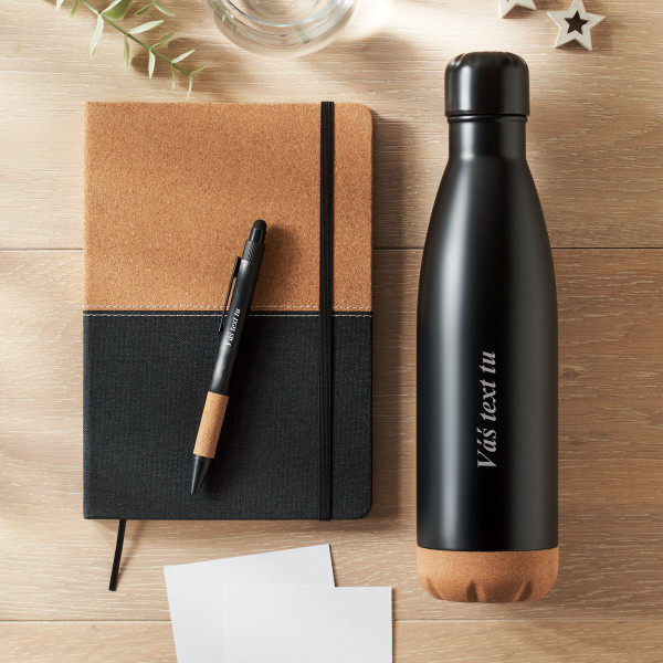 Udržateľná darčeková sada "ECO Black" s textom podľa vášho výberu