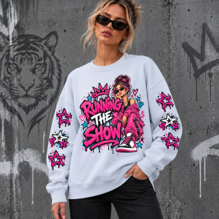 Unisex pastelová mikina "Running the Show"