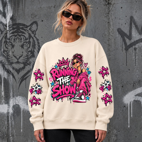 Unisex pastelová mikina "Running the Show"
