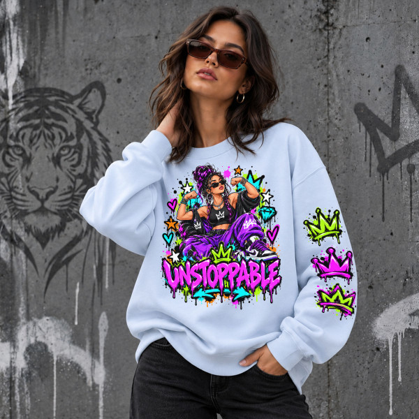 Unisex pastelová mikina "Unstoppable"