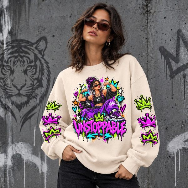 Unisex pastelová mikina "Unstoppable"