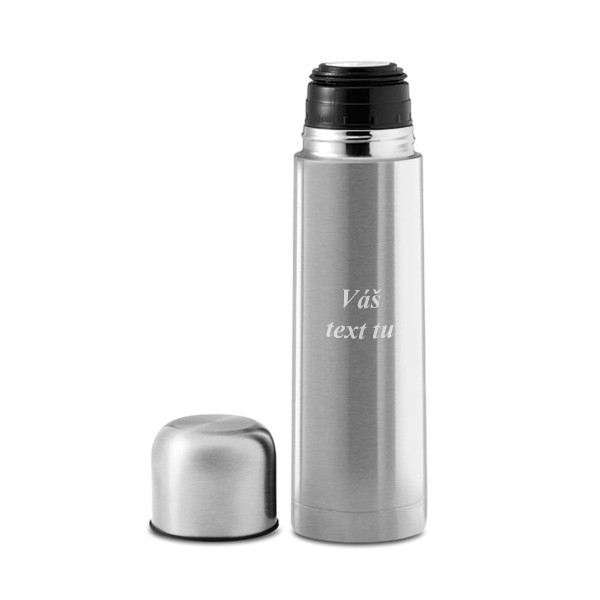 Vákuovo izolovaná termoska na nápoje "CHAN" s vaším gravírovaným textom (500ml)