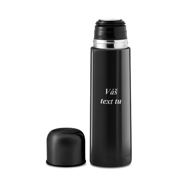 Vákuovo izolovaná termoska na nápoje "CHAN" s vaším gravírovaným textom (500ml)
