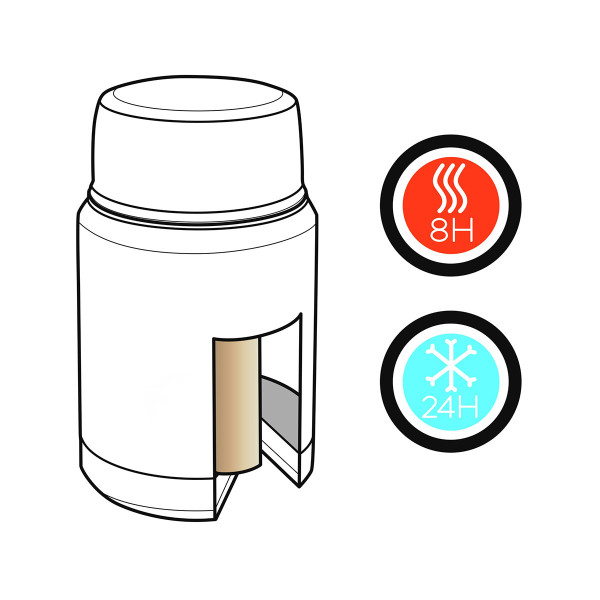 Vákuová termoska na potraviny s lyžičkou "Swiss Peak Elite" (s možnosťou gravírovania za príplatok)