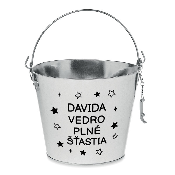 Vedro "Vedro plné šťastia" s vaším zvoleným menom