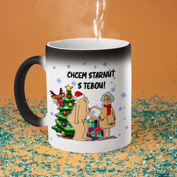 Vianočný hrnček "Chcem s tebou zostarnúť" Vianočný hrnček "Chcem s tebou zostarnúť"