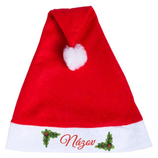 Vianočná čiapka s vami vybraným menom (červená)