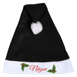Vianočná čiapka s vami vybraným menom (čierna)