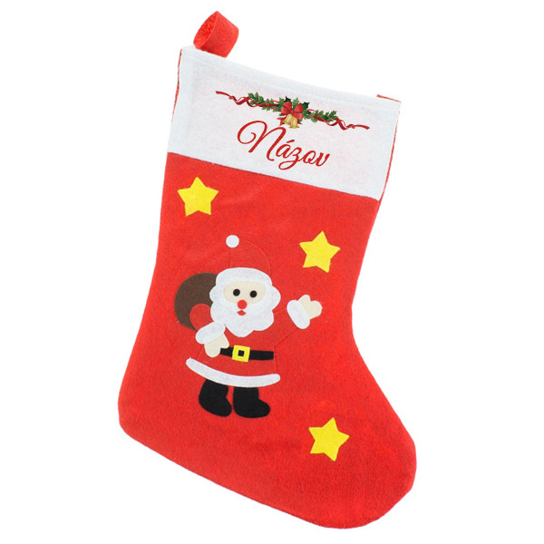 Vianočná pančucha „SANTA“ s vami vybraným menom