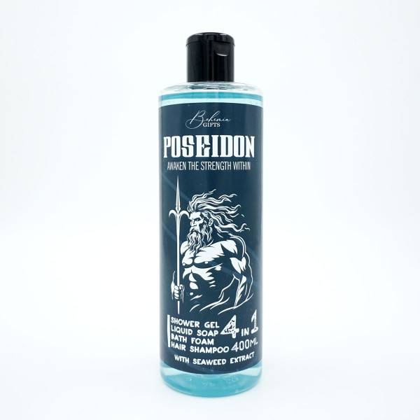 Pánsky sprchový gél, šampón, pena a mydlo 4v1 "Poseidon" (400ml)