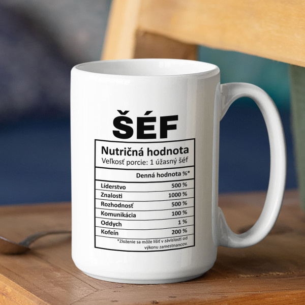 XL hrnček "Zloženie šéfa" (450ml) XL hrnček "Zloženie šéfa" (450ml)