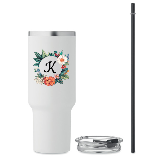 Termohrnček XL "Iniciály" s písmenom podľa vlastného výberu (1200ml)