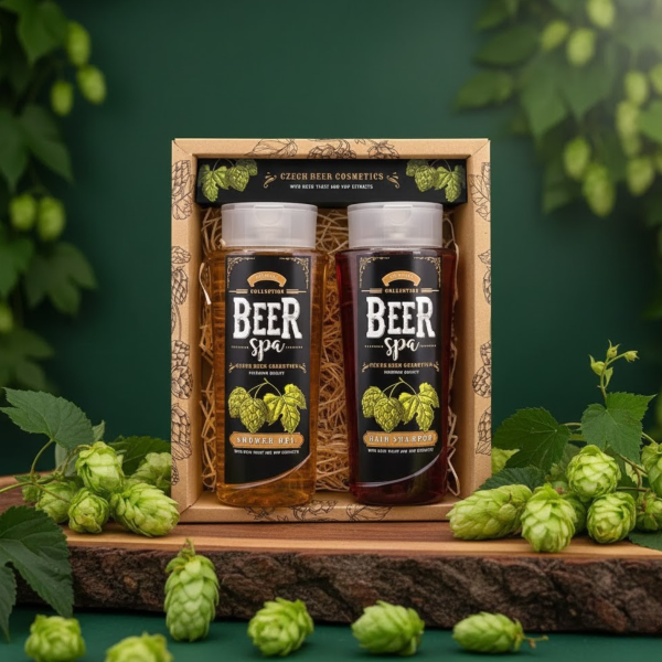 Súprava pivnej kozmetiky BEER SPA - sprchový gél (250 ml) a šampón (250 ml)