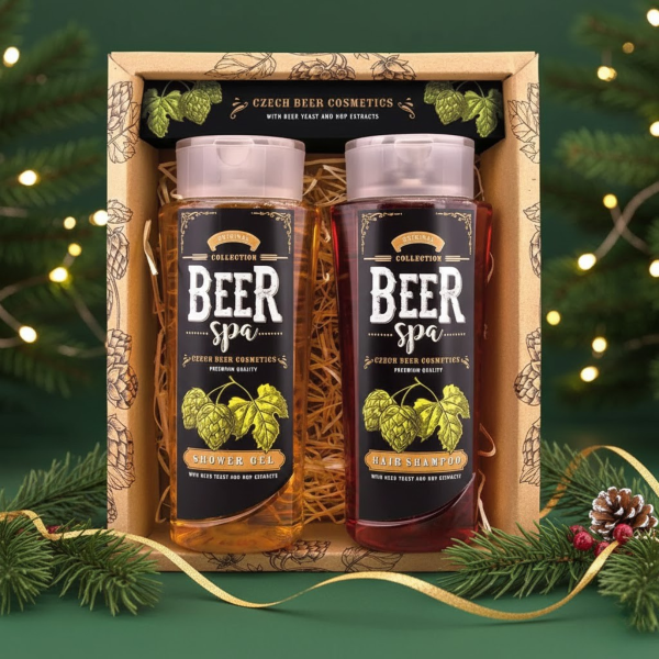Súprava pivnej kozmetiky BEER SPA - sprchový gél (250 ml) a šampón (250 ml)